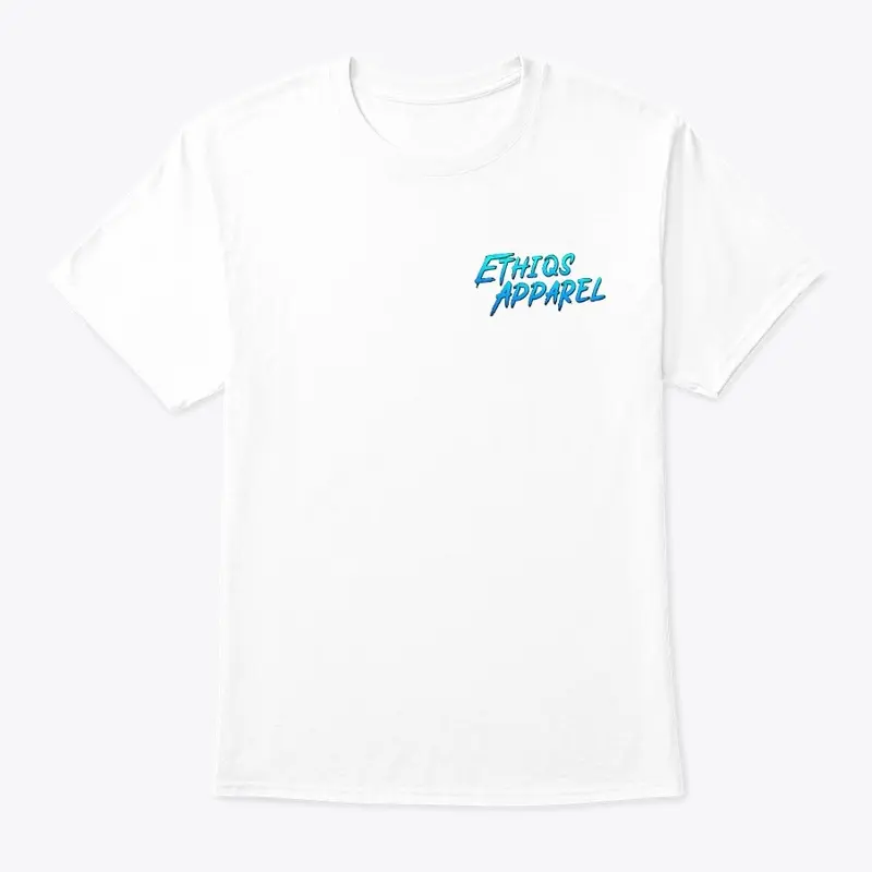 ETHIQS APPAREL BLUE STAMP TEE WHITE