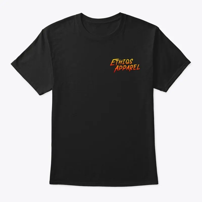 ETHIQS APPAREL ORANGE STAMP TEE BLACK