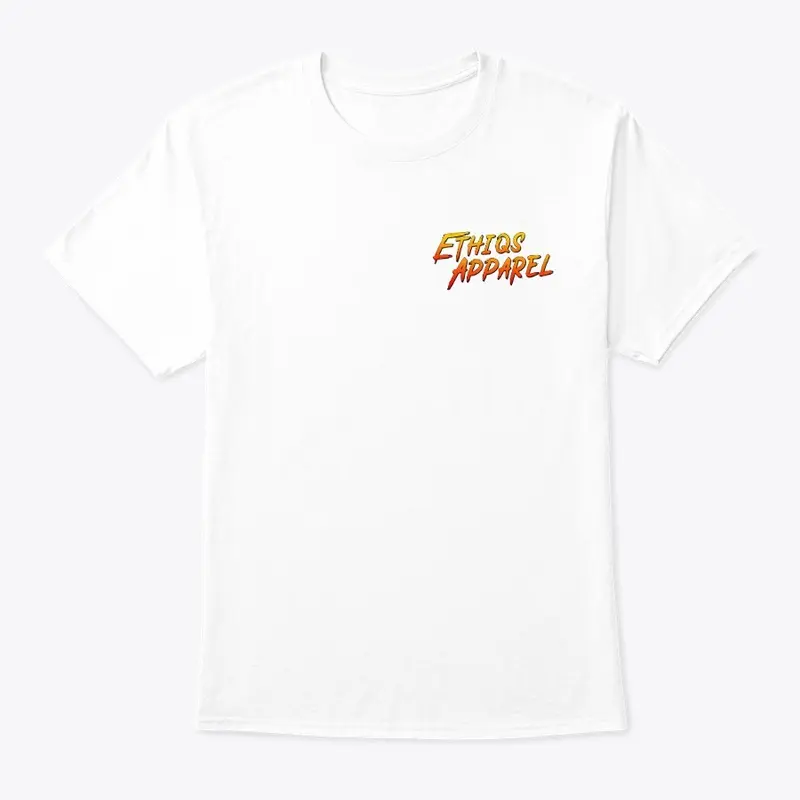 ETHIQS APPAREL ORANGE STAMP TEE WHITE